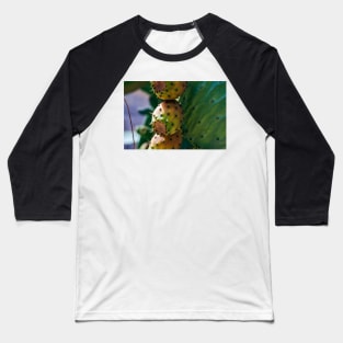 Close up to the orange fruits of Opuntia ficus-indica (prickly pear) Baseball T-Shirt